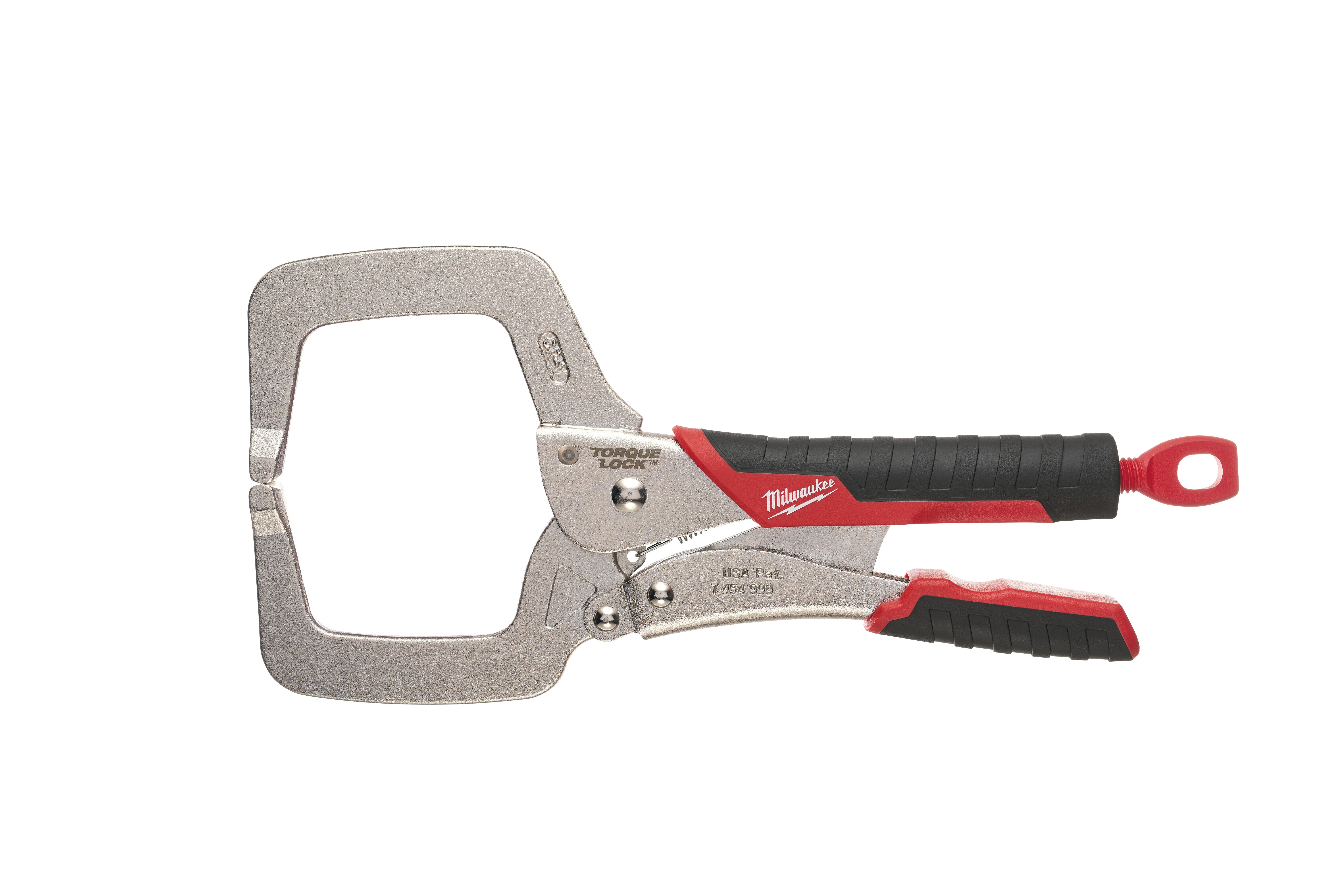 Milwaukee® TORQUE LOCK™ 48-22-3631 Gripped Regular Locking C-Clamp With Grip, 2-1/8 in D Throat, 3-3/8 in Jaw Opening, Forged Alloy Steel